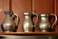 Pewter & Britannia pitchers at Shelburne Museum. Shelburne, VT.