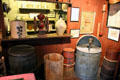 Kerosene & other containers in General Store at Shelburne Museum. Shelburne, VT.