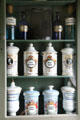 Antique medicine jars in Apothecary shop at Shelburne Museum. Shelburne, VT.