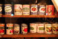 Galley canned goods aboard Ticonderoga at Shelburne Museum. Shelburne, VT.