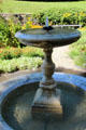 Fountain in garden of Marsh-Billings-Rockefeller Mansion. Woodstock, VT.