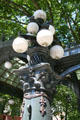Pioneer Square pergola lamps. Seattle, WA.