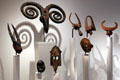 Collection of masks from Eastern Africa Nigerian & Congo regions at Seattle Art Museum. Seattle, WA.