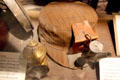 Carbide lamp & miner's cap at Washington State History Museum. Tacoma, WA.