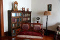 Settee in library of Hovander Homestead house. Ferndale, WA.