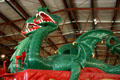 Green dragon details on Golden Age of Chivalry circus wagon at Circus World Museum. Baraboo, WI.