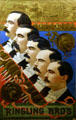 Ringling Bros poster showing five brothers in trademark mustaches & tuxes at Circus World Museum. Baraboo, WI