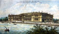 Print with Woman's Building of World's Columbian Exposition at Columbus Museum. Columbus, WI.