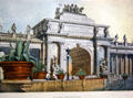 Print of Peristyle & Triumphal Arch at World's Columbian Exposition by Poole Bros. at Columbus Museum. Columbus, WI.