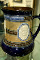 Souvenir mug with face of Columbus from World's Columbian Exposition at Columbus Museum. Columbus, WI.