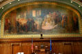 Wisconsin mural by Edwin Blashfield showing past, present & future of state in House chamber of Wisconsin State Capitol. Madison, WI.