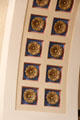Two rows of coffers representing State symbols in the arch above the Senate's public galleries in West Virginia State Capitol. Charleston, WV.