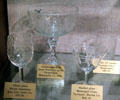 Collection of 20th C glassware made in WV at West Virginia State Museum. Charleston, WV.