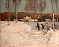 Shoveling Snow painting by Childe Hassam at Huntington Museum of Art. Huntington, WV.