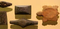 Adena culture grave objects with one turtle shaped at Grave Creek Mound Museum. Moundsville, WV.