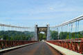 Wheeling Suspension Bridge over the Ohio River. Wheeling, WV.