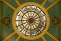 Stained glass skylight under dome of Wyoming State Capitol. Cheyenne, WY.