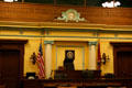 Dias of Senate chamber of Wyoming State Capitol. Cheyenne, WY.