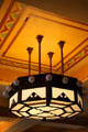 Art Deco lamp fixture of former Union Pacific Cheyenne depot. Cheyenne, WY.
