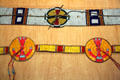 Decorative Nuxbaaga & Arapaho blanket strips at Buffalo Bill Center of the West. Cody, WY.