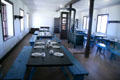 Mess Hall in Cavalry barracks at Fort Laramie National Historic Site. WY.