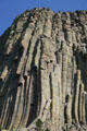 Rock formation details of Devils Tower. WY.