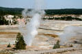 Trail across Norris Geyser Basin at Yellowstone National Park. WY.