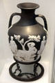 Wedgwood black jasperware Portland vase copied by Henry Webber from ancient glass original at Lady Lever Art Gallery. Liverpool, England