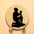 Wedgwood anti-slavery medallion given away free by abolitionist movement at Lady Lever Art Gallery. Liverpool, England