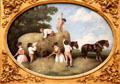 Haycarting painted in enamels on Wedgwood fired tablet by George Stubbs at Lady Lever Art Gallery. Liverpool, England.