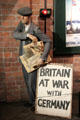 WWI Britain at War with Germany display at Merseyside Maritime Museum. Liverpool, England.