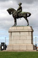 Equestrian statue of King Edward VII at Pier Head. Liverpool, England.