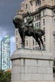Equestrian statue of King Edward VII at Pier Head. Liverpool, England.
