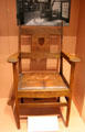 Arts & Crafts oak chair by Charles Francis Annesley Voysey at Walker Art Gallery. Liverpool, England.