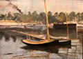 Argenteuil - Boats painting by Édouard Manet at National Museum of Wales. Cardiff, Wales.