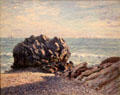 Storr's Rock, Lady's Cove, Evening painting by Alfred Sisley at National Museum of Wales. Cardiff, Wales.