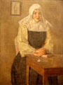 Mère Poussepin Seated at a Table painting by Gwen John at National Museum of Wales. Cardiff, Wales.