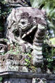 Carved elephant statue at a temple. Bali, Indonesia.