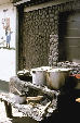 Outdoor oven for making fried pork in Saylla. Peru.