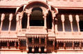 Columns, arches & architectural details of fort in Bikaner. India.