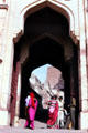 Arched entrance to Meherangarth fort in Jodhpur. India.