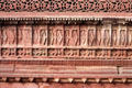 Detail of decorative architecture on Fatehpur Sikri palace. India.