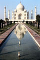 Reflecting pool at Taj Mahal in Agra. India