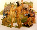 Princes Bima-Dashka, tale of a white girl raised by Indian painting by Douglas Allan Wood in private collection.