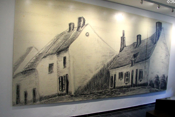 Copy of Magros & Zandmennik drawing attributed to Van Gogh during his period at Van Gogh House in Cuesmes. Mons, Belgium.