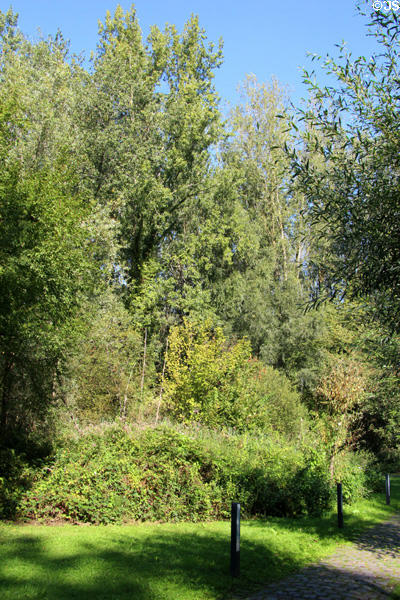 Pathway leading to Van Gogh House in Cuesmes. Mons, Belgium.