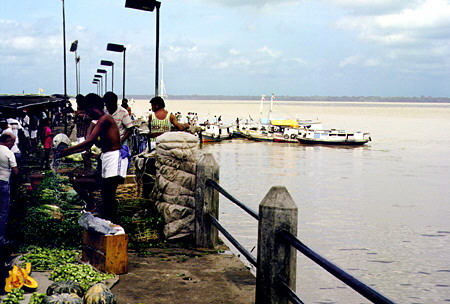 Looking towards the Amazon from quays in Belém. Brazil.