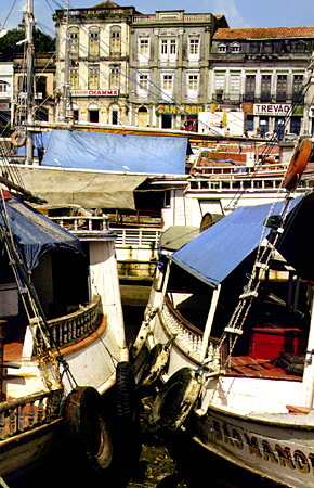 Harbor on the large Amazon River in the city of Belém. Brazil.