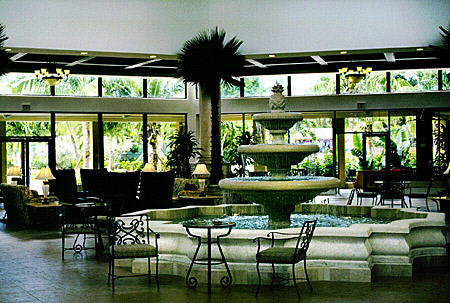 Bahamia Resort lobby in Freeport. The Bahamas.