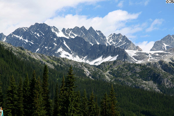 Mountain peaks in Glacier National Park. BC.